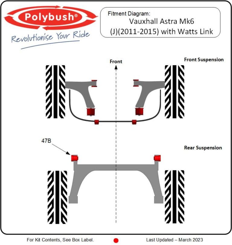 Astra MK6 (J) (2011-2015) suspension bush diagram