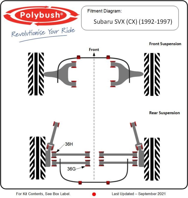 SVX (CX) (1992-1997) suspension bush diagram