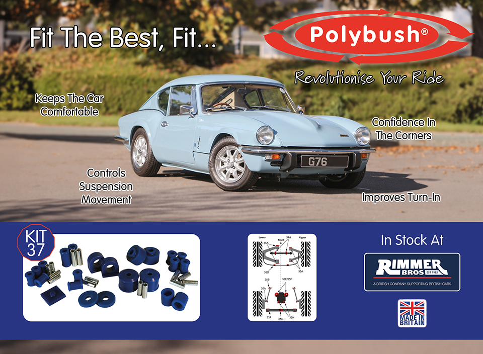 Practical Classics Advert - Feb - Triumph GT6 - Polybush Kit