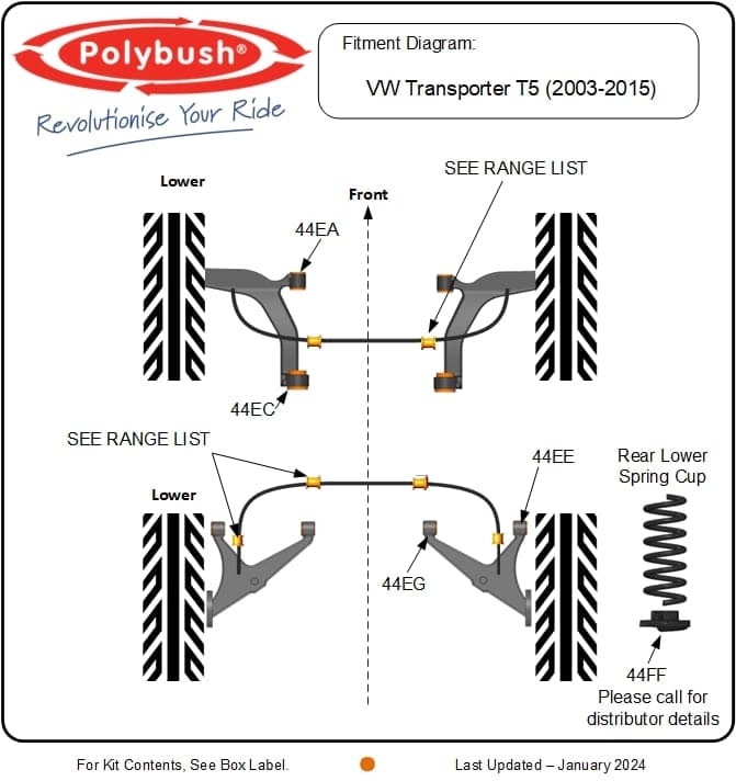 Déflecteurs latéraux - Volkswagen Transporter T5 2003-2015 & T6 2015 - Auto
