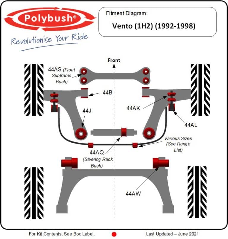 VW Vento (1H2) (1992-1998) suspension bush diagram