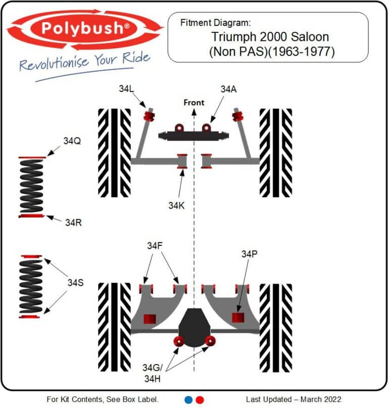 2000 Estate (Non PAS) (1963-1977) suspension bush diagram