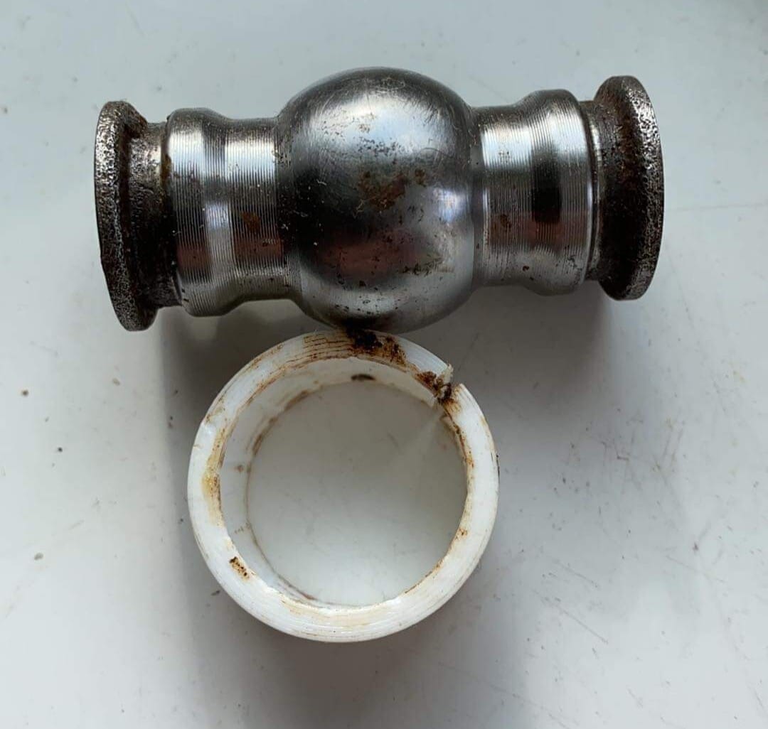 The original Mazda bush fails when water gets inside the bushing.