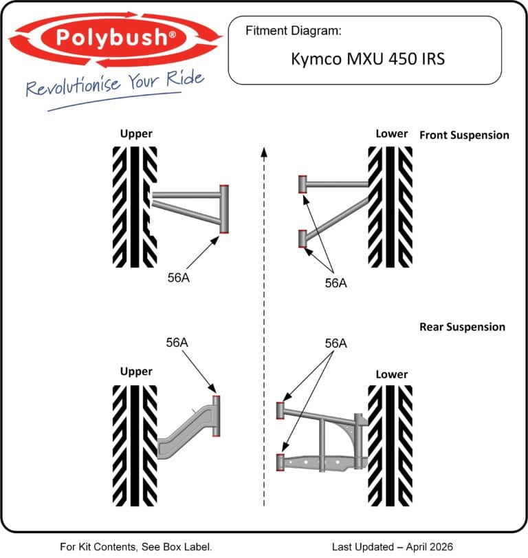 Kymco MXU 450 IRS suspension bush diagram