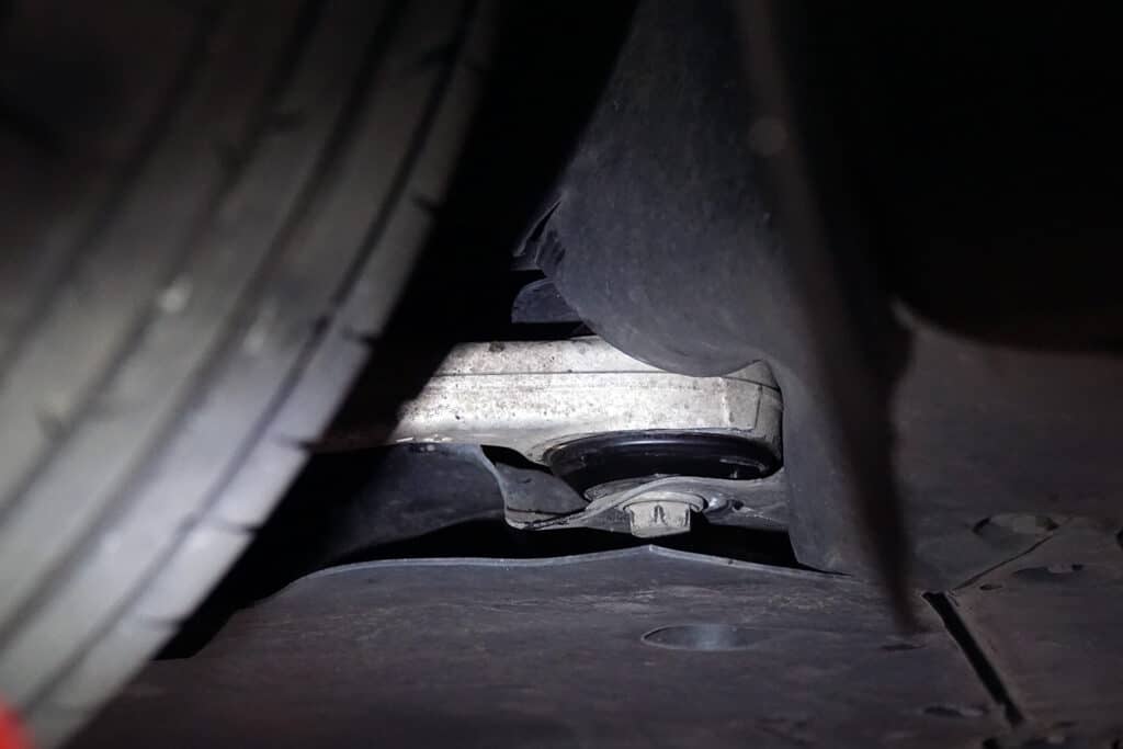 31BL Fitted To Vehicle at Wraptor - Close Up Polybush 31BL - Front Suspension Arm Inner Bush (XJ X351 RWD Only)