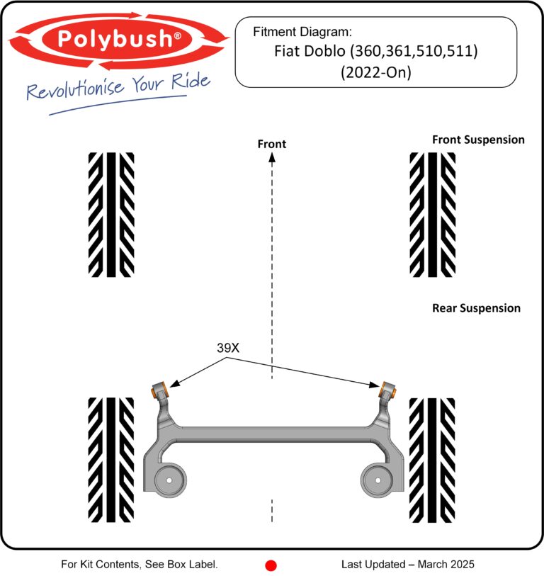 Fiat Doblo (360,361,510,511) (2022-On) suspension bush diagram
